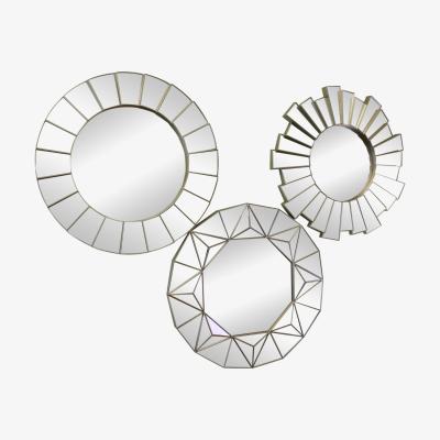 The Range Set of 3 Geometric Style Mirrors - Silver