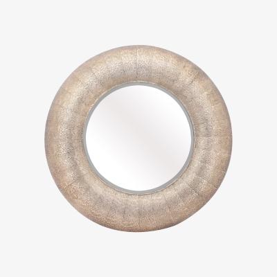 The Range Azaria Metallic Round Ripple Mirror - Gold