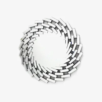 The Range Venetian Large Round Silver Wall Mirror - Silver