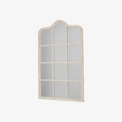 The Range Annalise Wooden Window Mirror - Natural Wood
