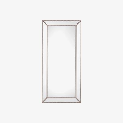 The Range Beaded Bevelled Mirror - Silver