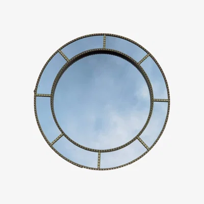The Range Round Shape Window Style Wall Mirror Luxurious Gold - Gold
