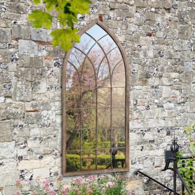 The Range MirrorOutlet Dorset Rustic Arch Large Garden Mirror - Stone