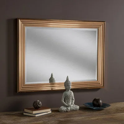 The Range Copper Reeded Framed Wall Mirror - Copper