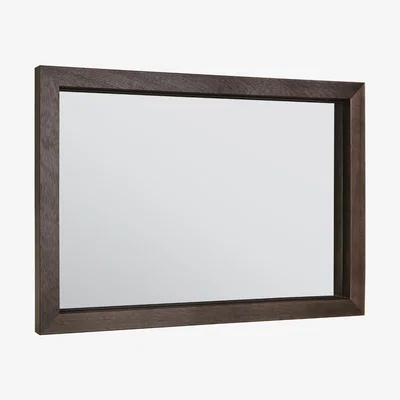 The Range Bologna Modern Italian Wooden Rich Brown Wall Mirror - Dark Brown
