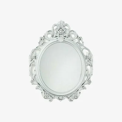 The Range Ornate Antique Vintage Style Dressing Table or Wall Mirror Silver - Silver