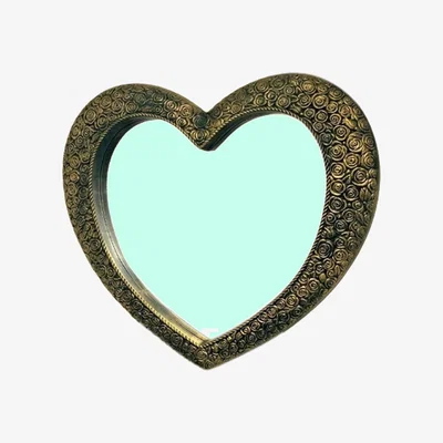The Range Heart Shape Pleasing Antique Style Wall Mirror Gold - Gold