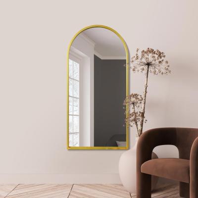 The Range MirrorOutlet Arcus - Gold Framed Arched Leaner Wall Mirror 140CM X 70CM - Gold