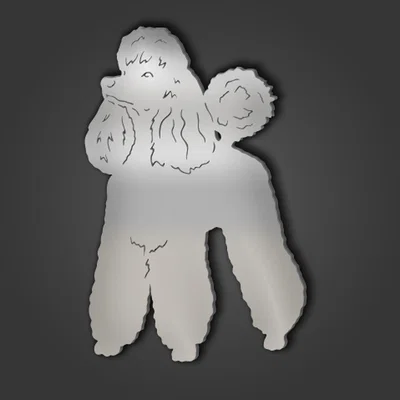 The Range Poodle Style 6 Silver Acrylic Mirror - Silver