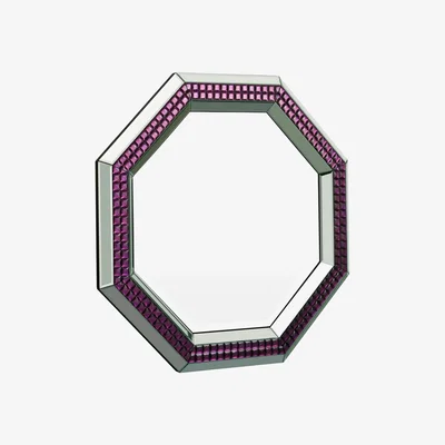 The Range Wall Mirror Purple Glass Frame Bathroom - Purple