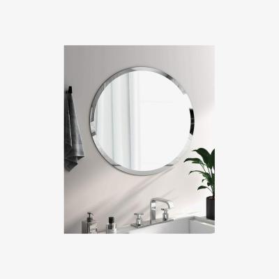 The Range 50x50 cm Frameless Round Wall Mounted Mirror - Silver