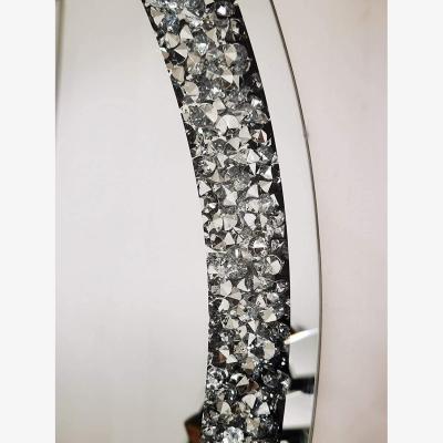 The Range Round Large Jewel Wall Mirror Loose Diamante - Silver