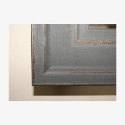The Range Framed Wall Mounted Accent Mirror in Blue - Blue / 61cm