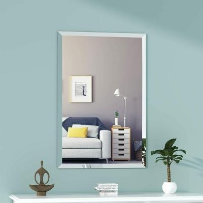 The Range 60x90cm Frameless Rectangle Wall Mounted Mirror - Silver