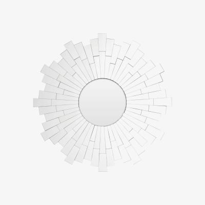 The Range Glass Flared Circle Wall Mirror - Silver