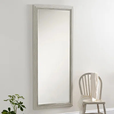 The Range Distressed White Framed Wall Mirror - Distressed White / 20kg / Wall Mirror Full Length Mirror Lean-to Mirror