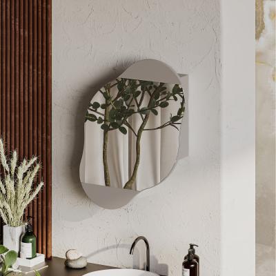 The Range Cloud Bathroom Wall Mirror Storage with Cabinet - Mocha Grey