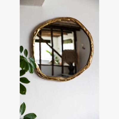 Rockett St George Organic Round Gold Wall Mirror