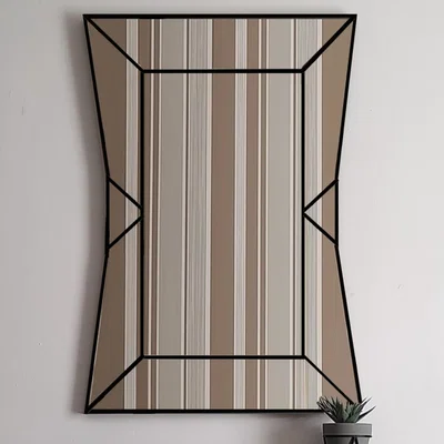 The Range The Hourglass Modern Art Deco Wall Mirror - Black
