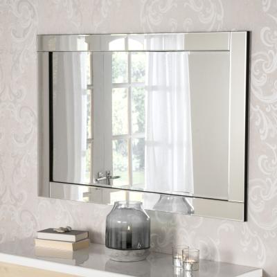 The Range Simple Contemporary Wall Mirror - Black / 90cm