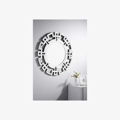 The Range Aztec Small Silver Round Modern Mirror - Silver