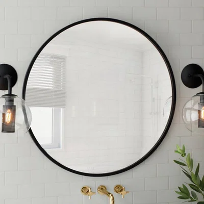 The Range Modern Round Hanging Wall Mirror - Black / 60*60CM