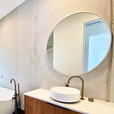 The Range Round White Stainless Steel Framed Mirror - 900mm - White