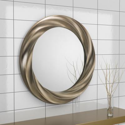 The Range Andante Round Silver Wall Mirror - Silver