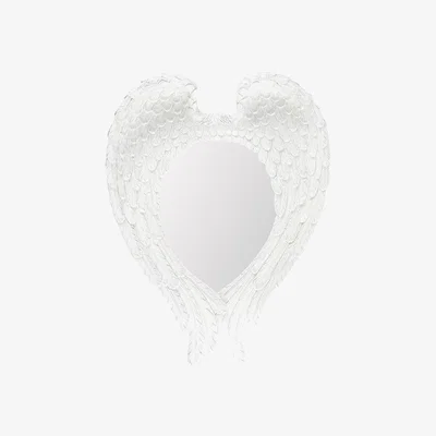 The Range Glitter Angel Wing Mirror - White