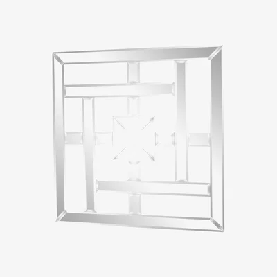 The Range Mirrored Wall Decoration - Silver