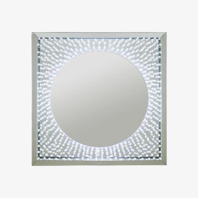 The Range Floating Crystal LED Mirror - Silver