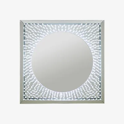 The Range Floating Crystal LED Mirror - Silver