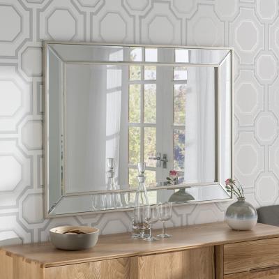 The Range Angled Wall Mirror Champagne - Silver / 70cm