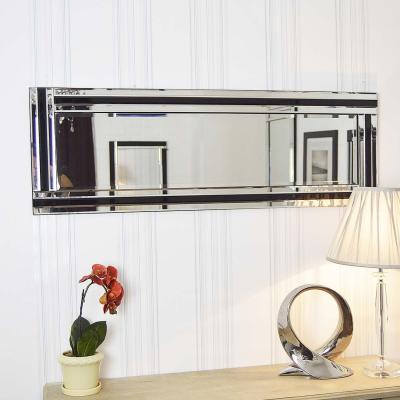 The Range MirrorOutlet Dalton Black All Glass Dress Mirror - Black