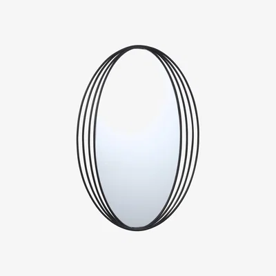 The Range Swirl Oval Mirror - Black