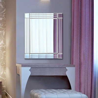 The Range MirrorOutlet Rydal Triple Edge Square Corners Mirror 68 x 59 - All glass