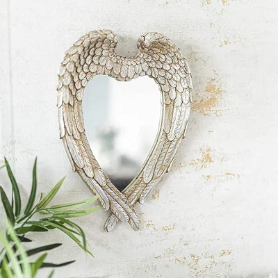 The Range Small Angel Wings Mirror  - Silver