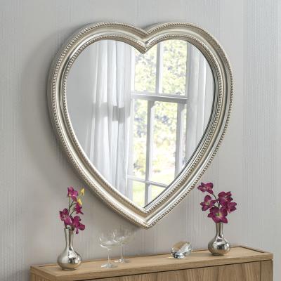 The Range Heart Shaped Mirror Silver - Silver