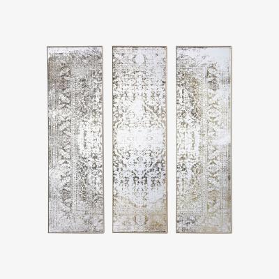 The Range Antiqued Etched Trio Of Wall Mirrors Artistic Home Decor - Bronze