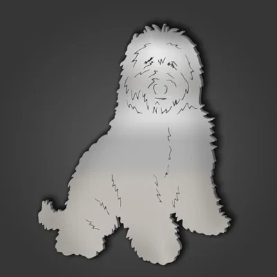 The Range Labradoodle Style 2 Silver Acrylic Mirror - Silver