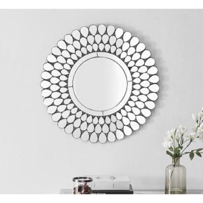 The Range Cora Small Silver Round Modern Mirror - Silver