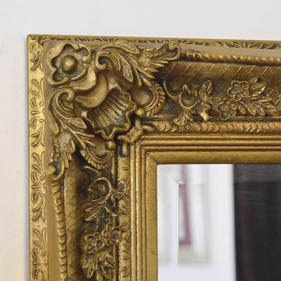 The Range MirrorOutlet Abbey Large Gold Antique Full Length Wall Mirror 165 X 78cm - Yellow