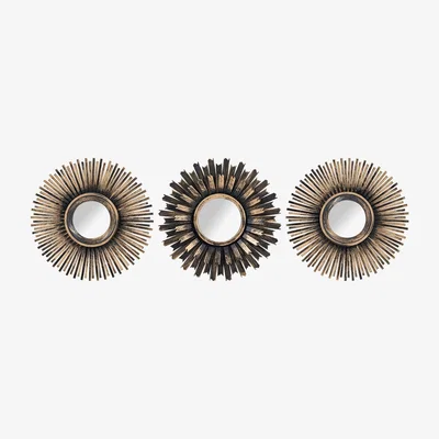 The Range Set of Three Bronze Mara Mirrors - Bronze