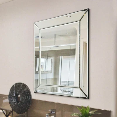 The Range Horsley All Glass Wall Mirror - Silver