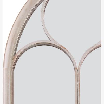 The Range MirrorOutlet Chapel Arch Large Outdoor Garden Wall Mirror 150cm x 81cm - Stone