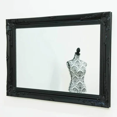 The Range Buxton Black Wall Mirror 108 x 78cm - Black
