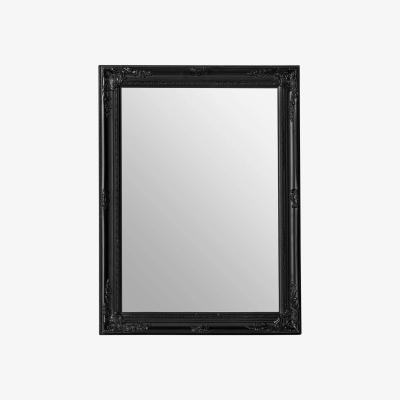 The Range Premier Housewares Classic Matt Black Finish Wall Mirror - Black