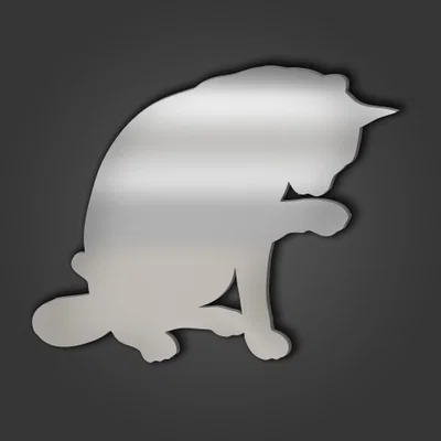 The Range Cat Style 8 Silver Acrylic Mirror - Silver