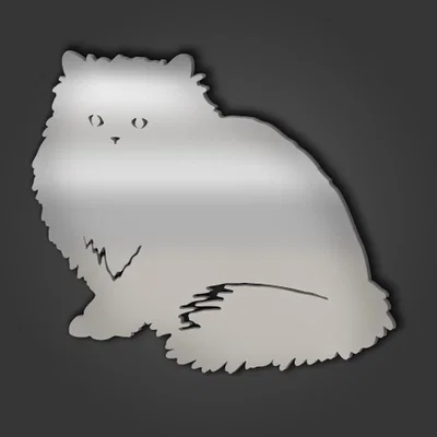The Range Cat Style 3 Silver Acrylic Mirror - Silver