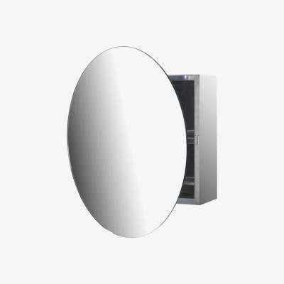 The Range Round Mirror Cabinet - Silver